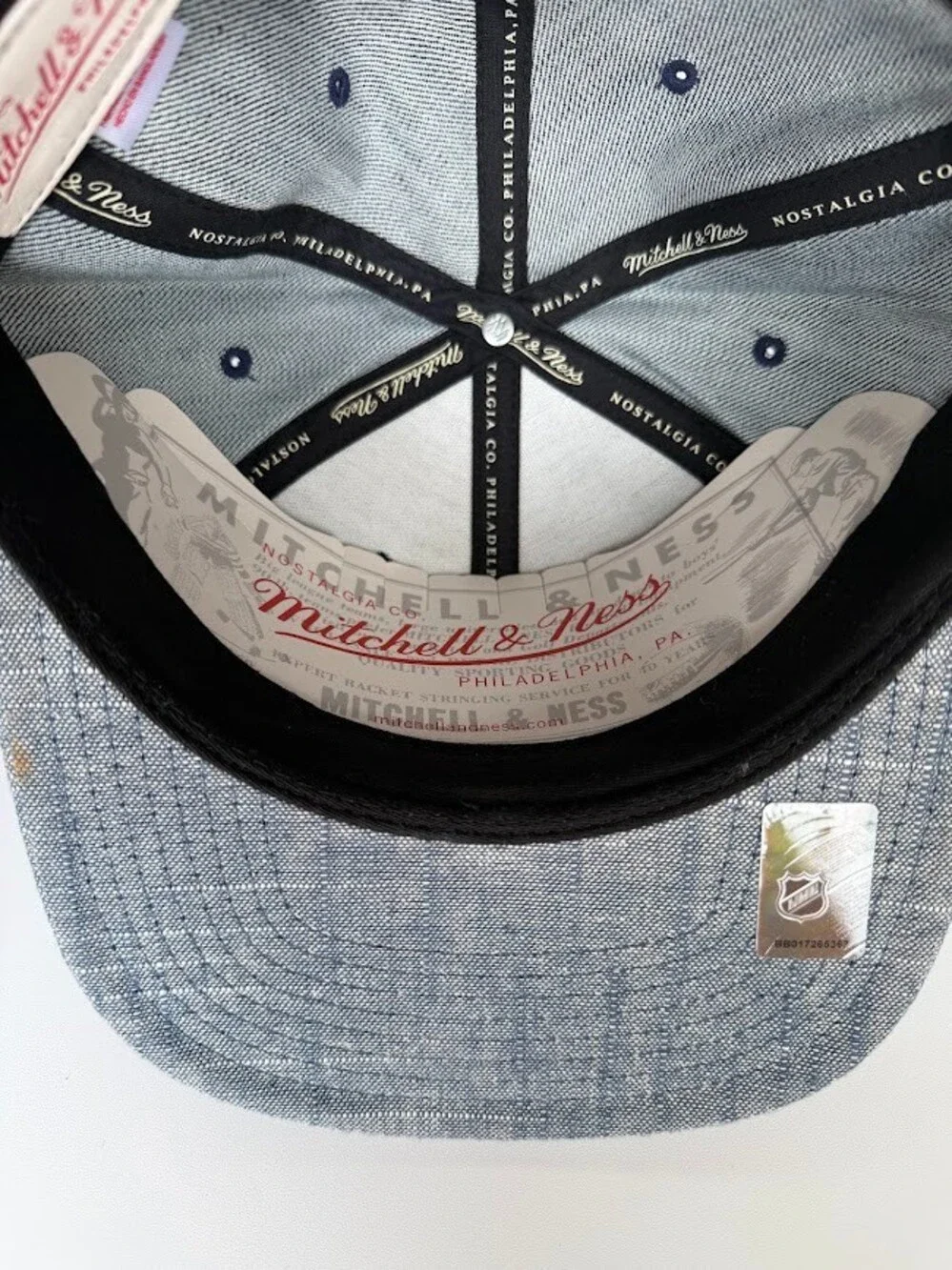 Mitchell & Ness Chicago Blackhawks Denim Snapback Hat Cap NHL NWT